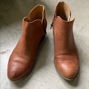 Lucky Brand Brown Ankle Booties with Chelsea Design